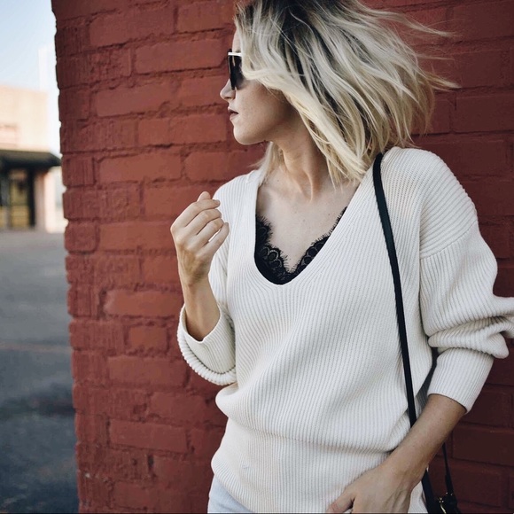 Free People Sweaters - Free People Cream Ribbed Sweater